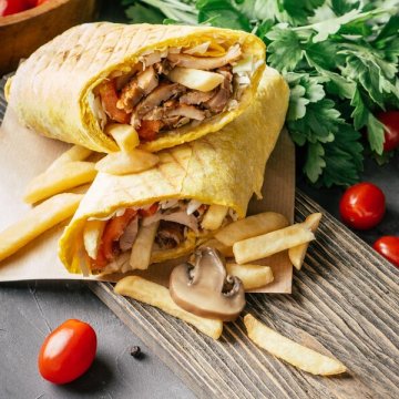 Деревенская шаурма на углях