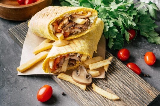 Деревенская шаурма на углях